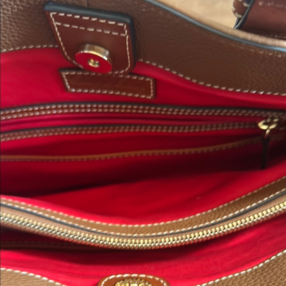 Dooney & Bourke Brown Leather Tote Bag pebble Grain Hanna new no tags;never used - Picture 7 of 13